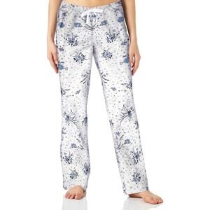 Amazon Essentials Women’s Poplin Floral Print Wide Leg Pajama Sleep Pants Size L